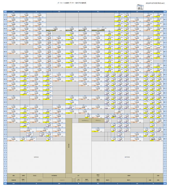 パークコート浜離宮 ザ タワー　価格表