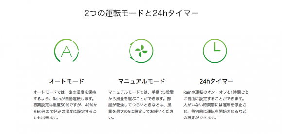 バルミューダ加湿器　Rain